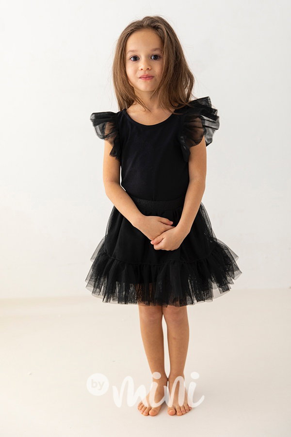 Lily Grey blůzka s tylovými rukávy black