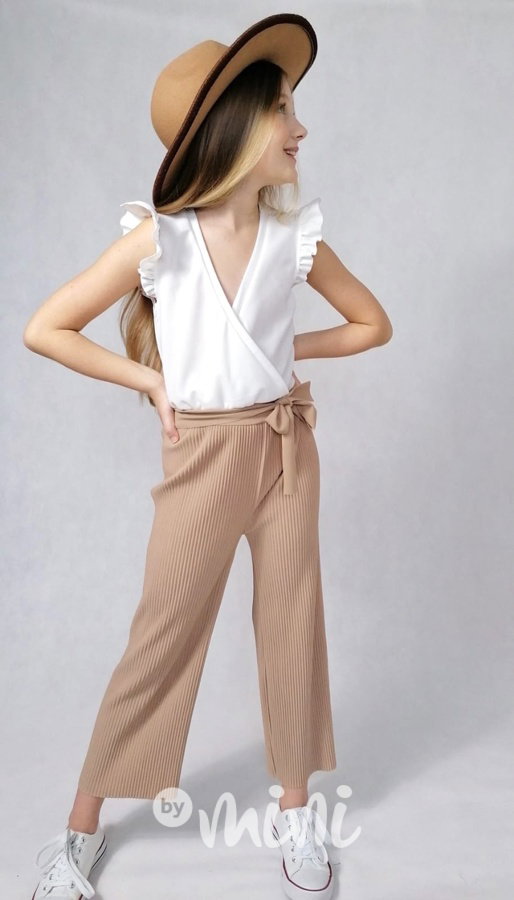Glamour letní overal white/beige