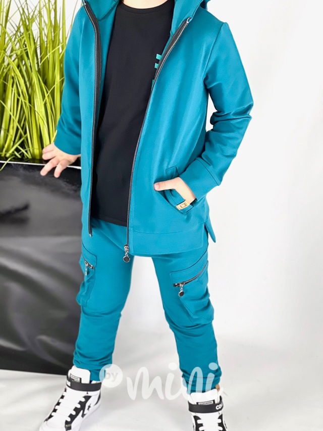 BEAST long mikina petrol