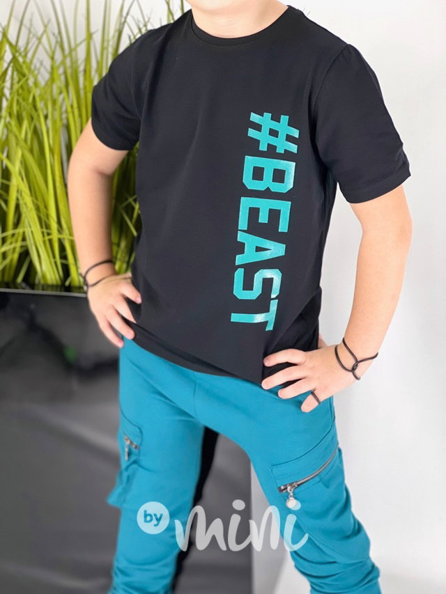 BEAST triko black/petrol