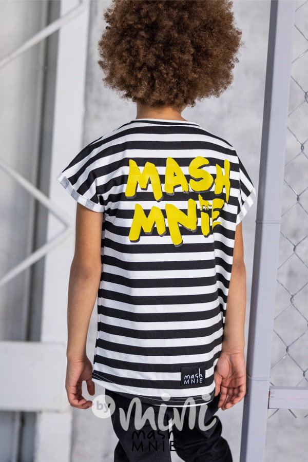MASH MNIE pruhované triko lemon print