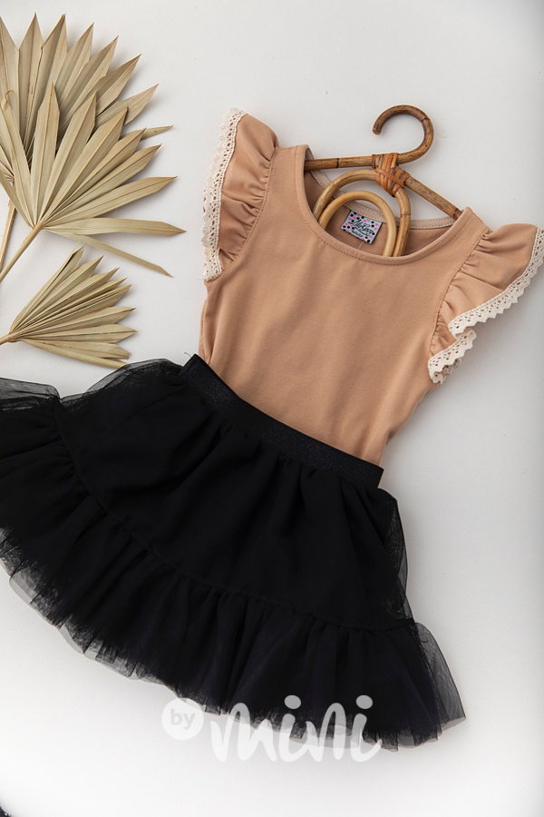 Black maxi tutu sukně Lily Grey