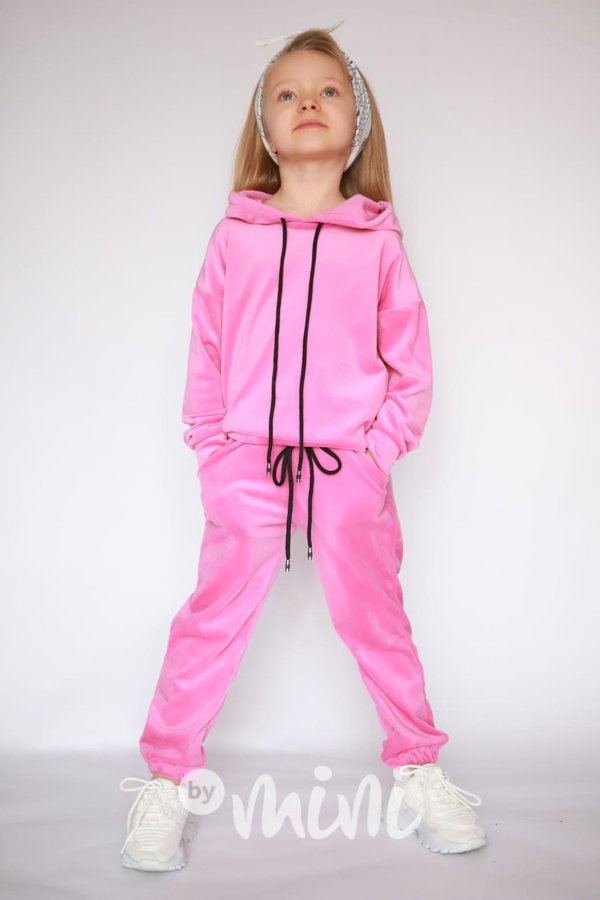 Velur růžová comfy souprava