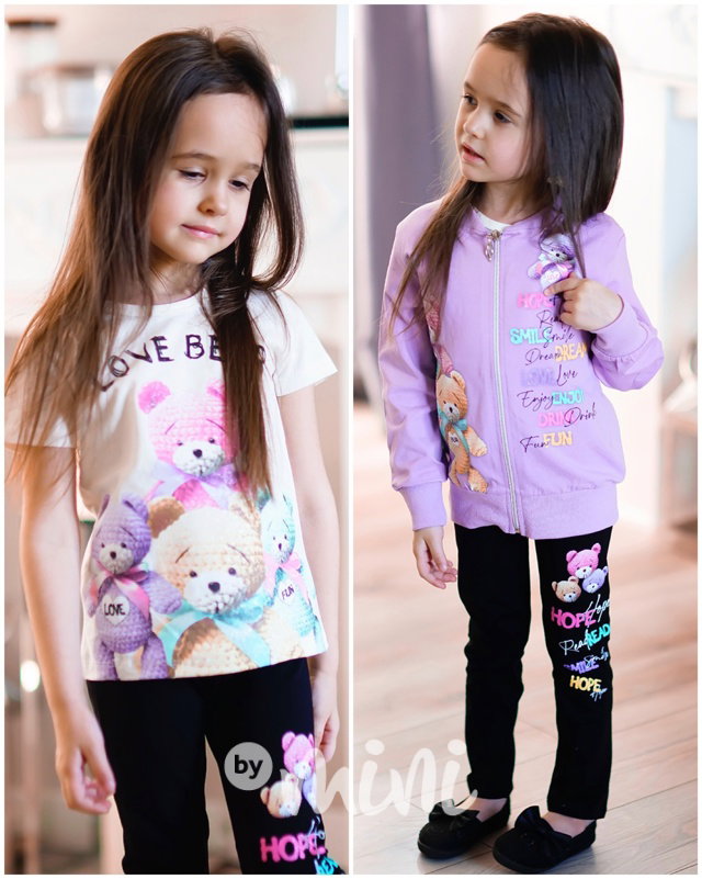 Teddies 3-dílný set lila
