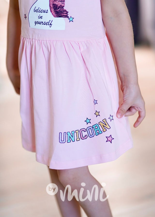 Unicorn šaty růžové