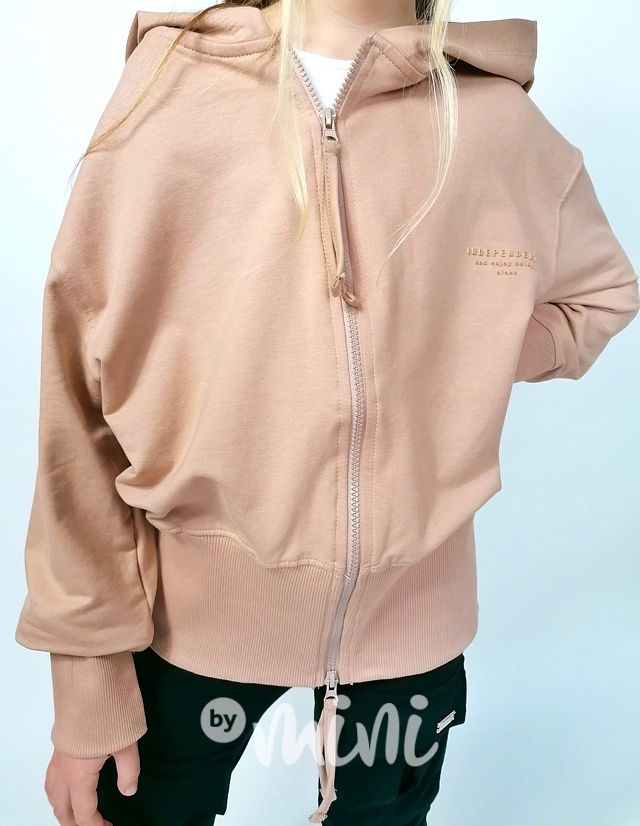 Béžová mikina s širokými náplety