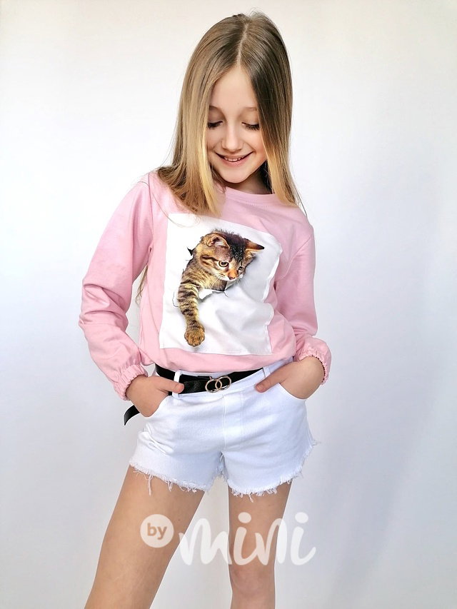 Mikina koťátko pink