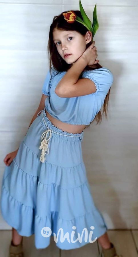 Letní boho set modrý