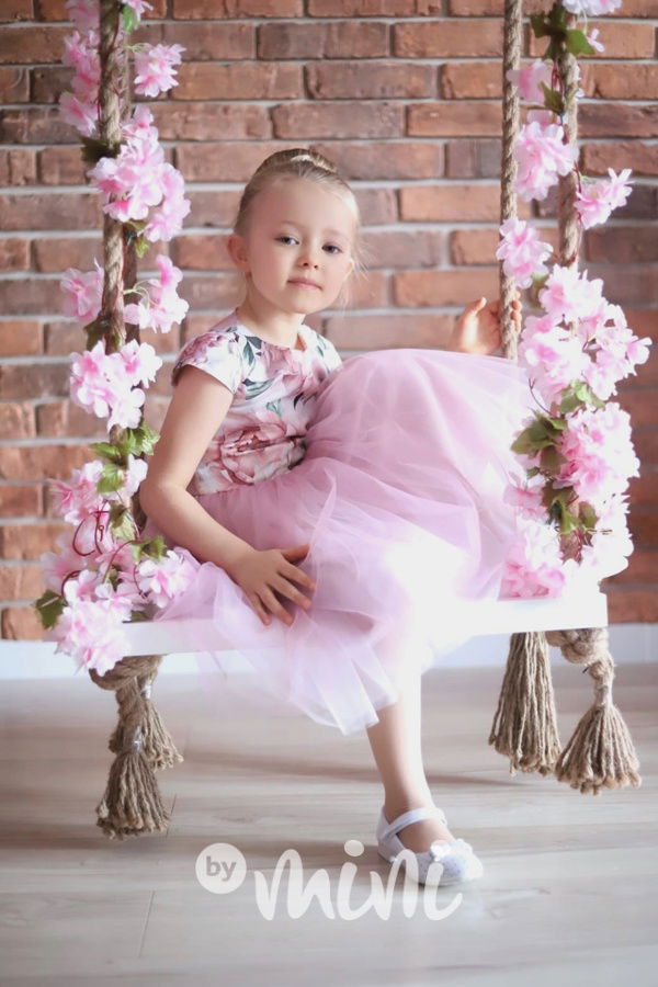 FLOWER slavnostní šaty pudder pink