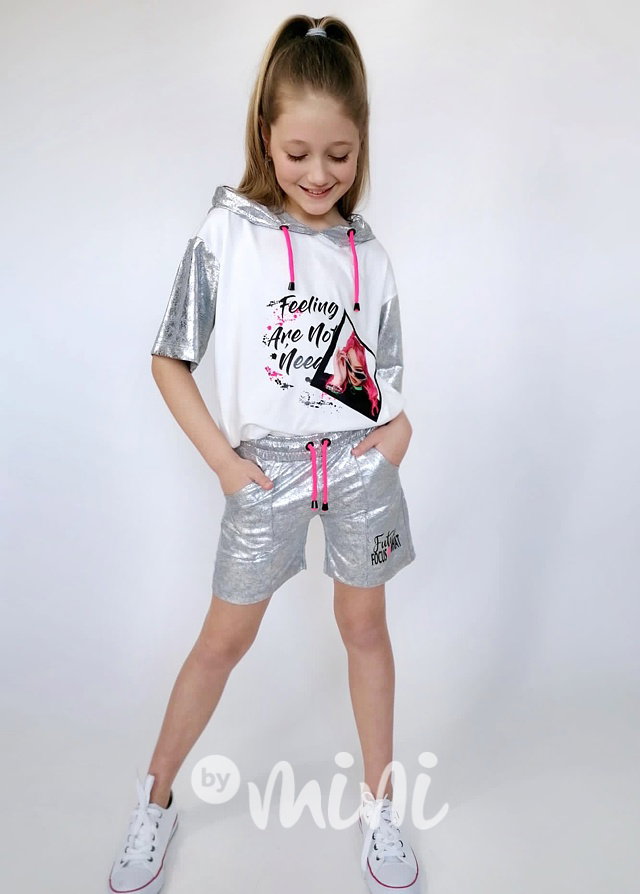 Metallic silver letní komplet