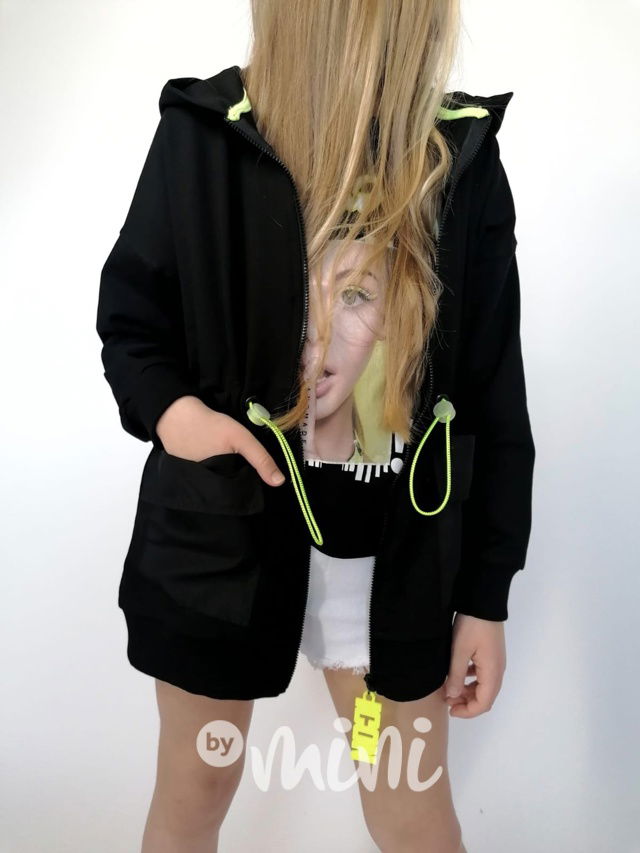 ICON mikinový kabátek černá/neon