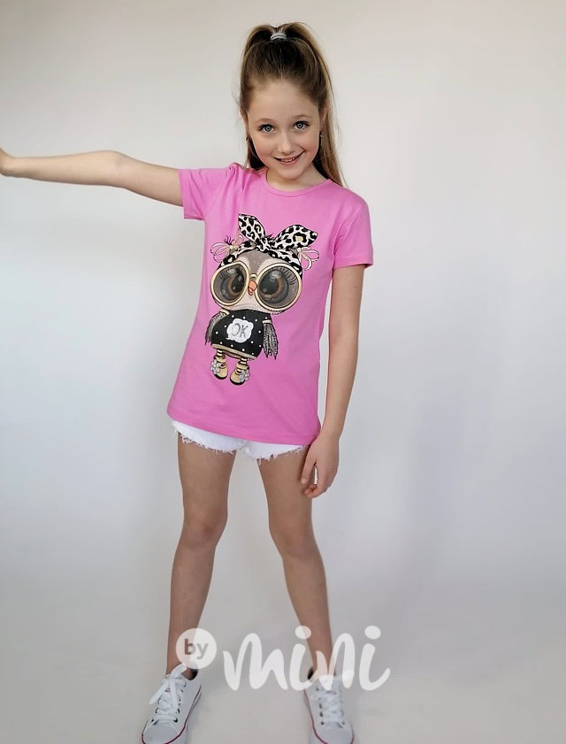 Triko sovička pink