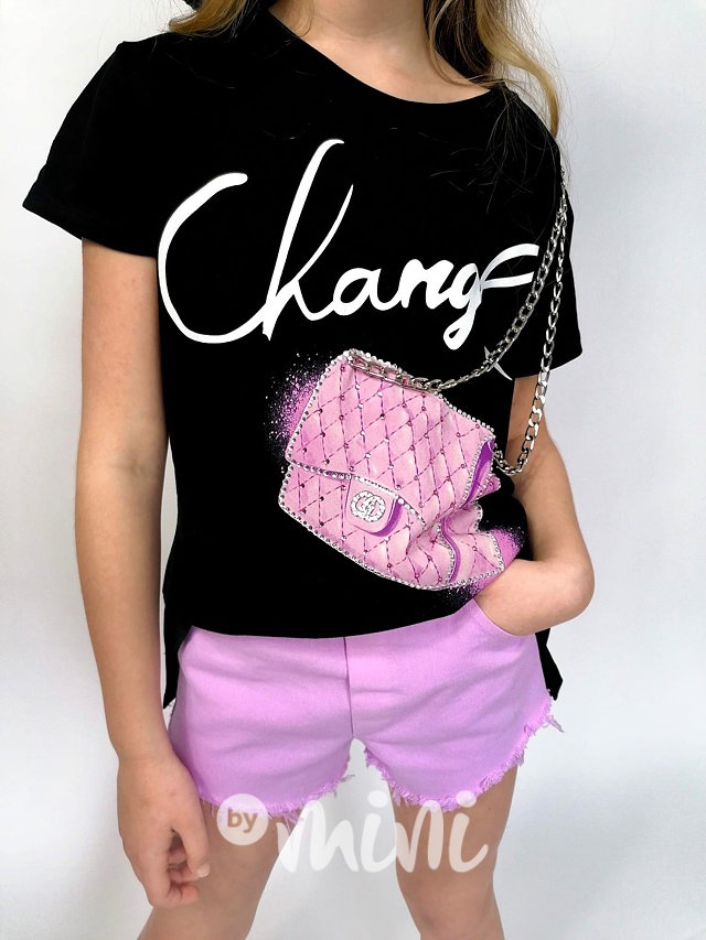 Glamour 3D triko černé
