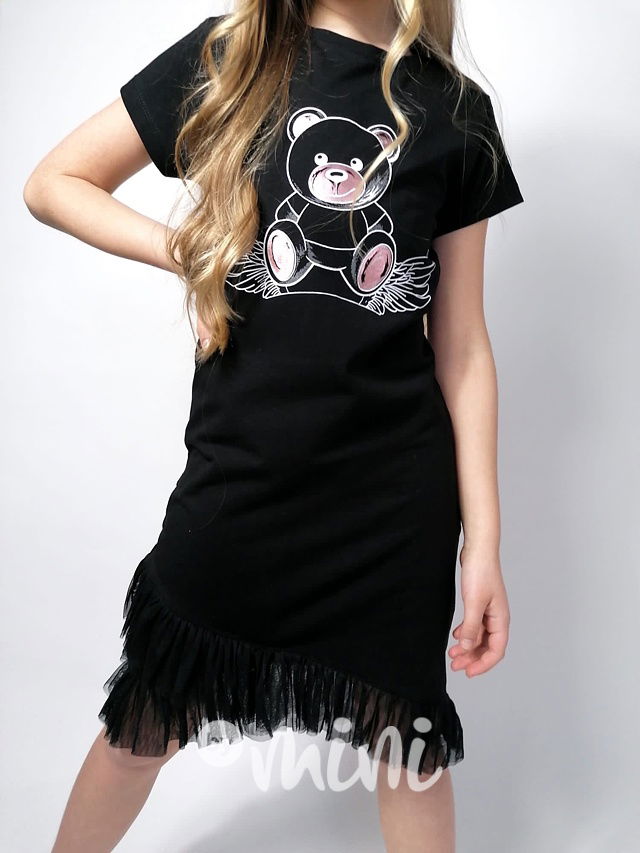 Teddy wings šaty s tylem black