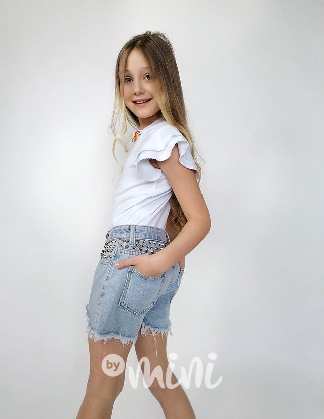 Jeans ripped shorts se cvoky