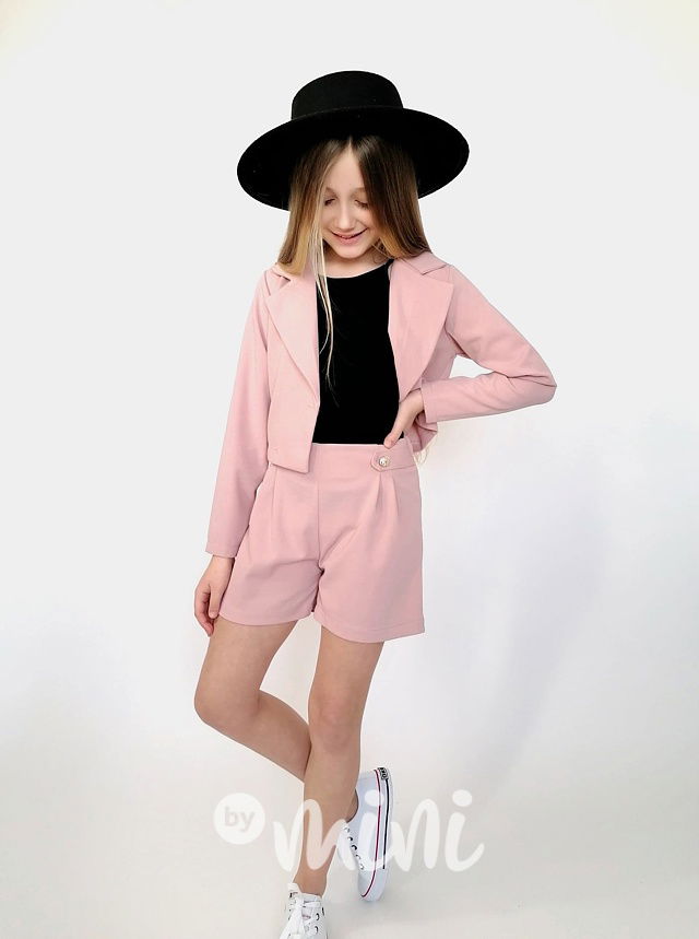 Elegant shorts set pink