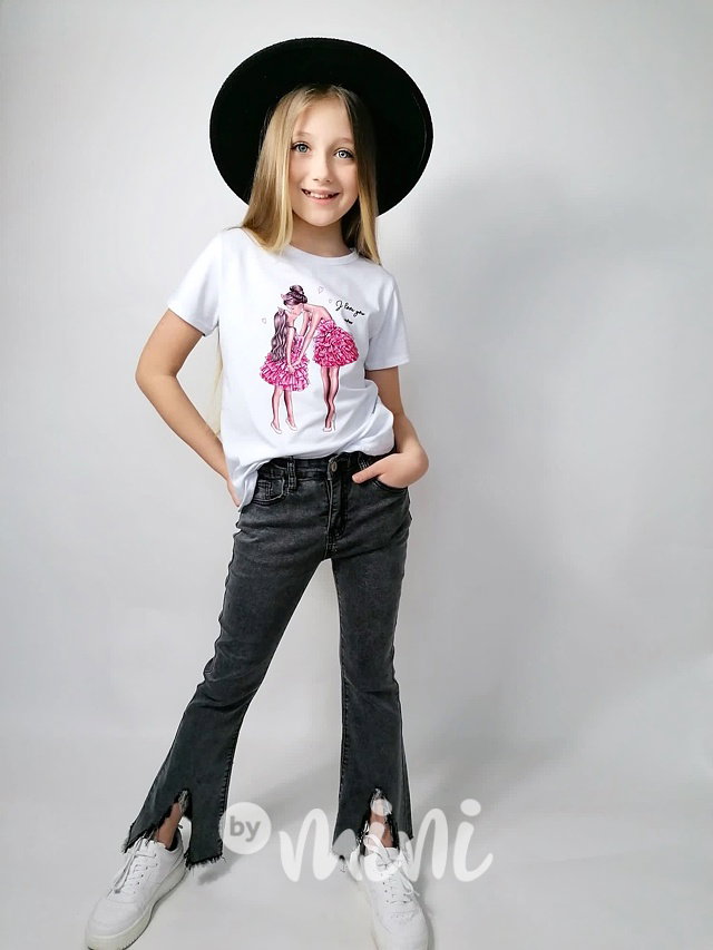 Black jeans zvonáče ripped