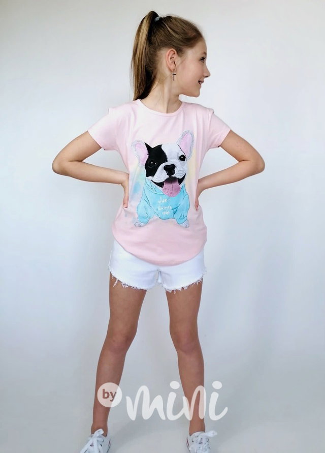 Triko buldoček pink