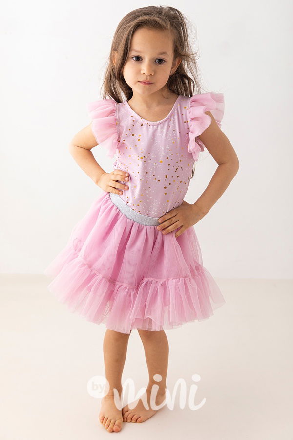 Lily Grey blůzka s tylovými rukávy Little dots