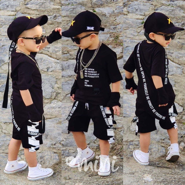 4-dílný STREET wear set černý