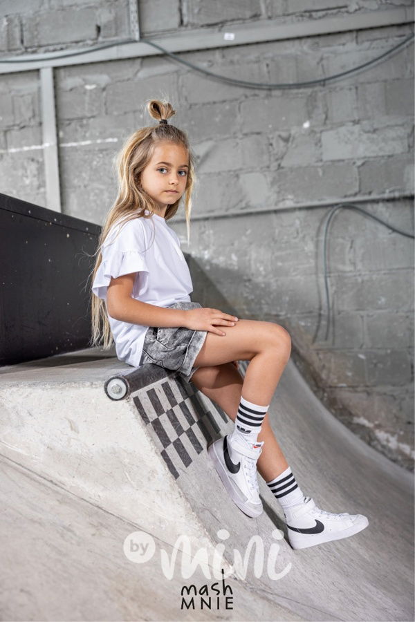 Mash Mnie wolf blůzka s řasenými rukávy cream