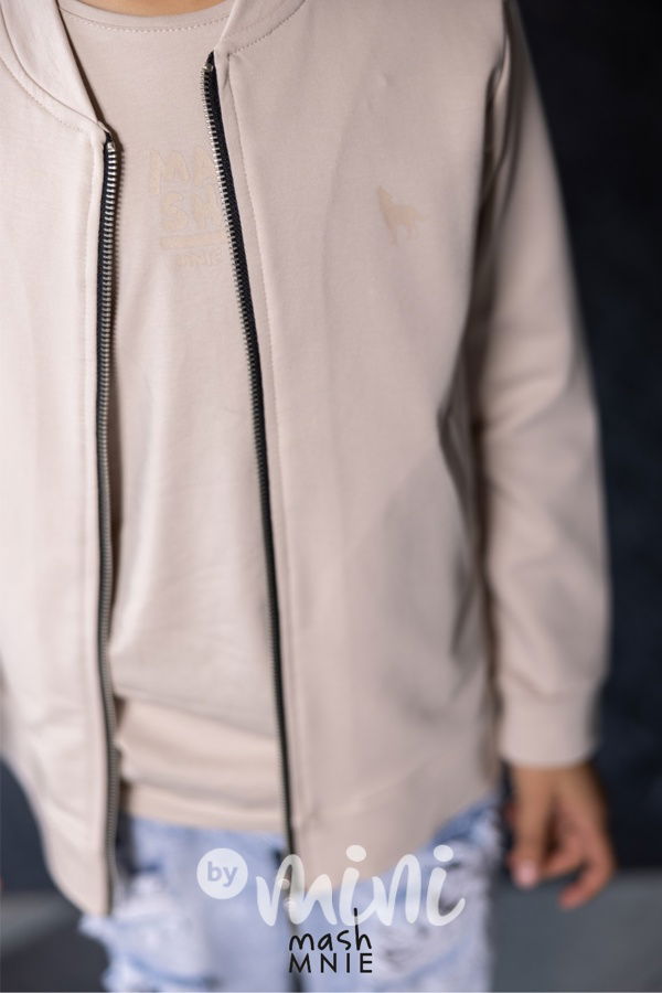 Wolf bomber mikina beige *MashMnie*