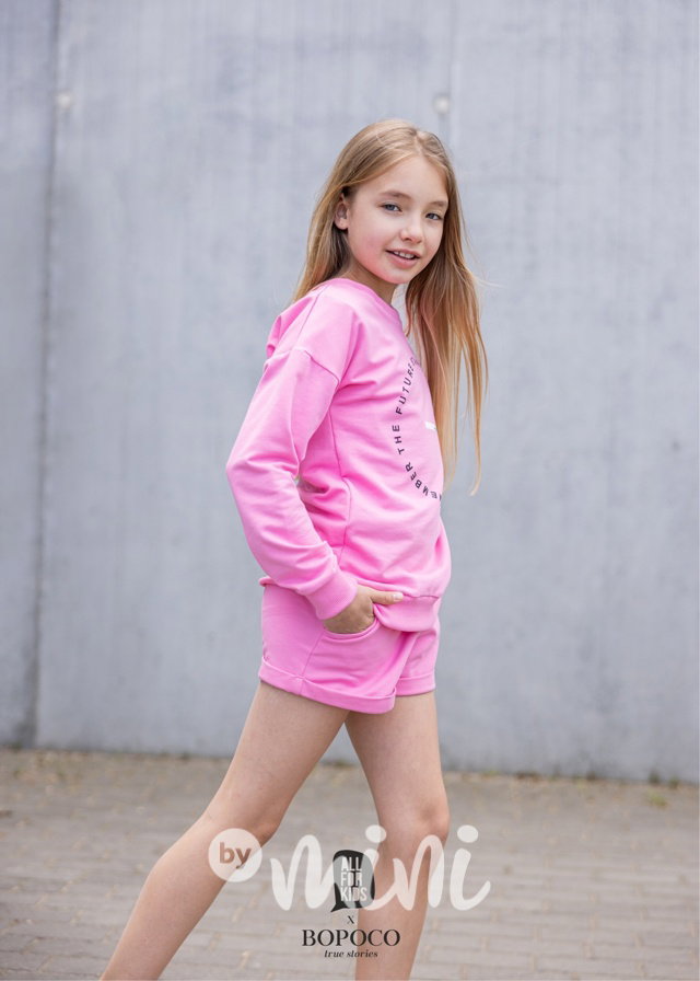 Mini me mikina růžová