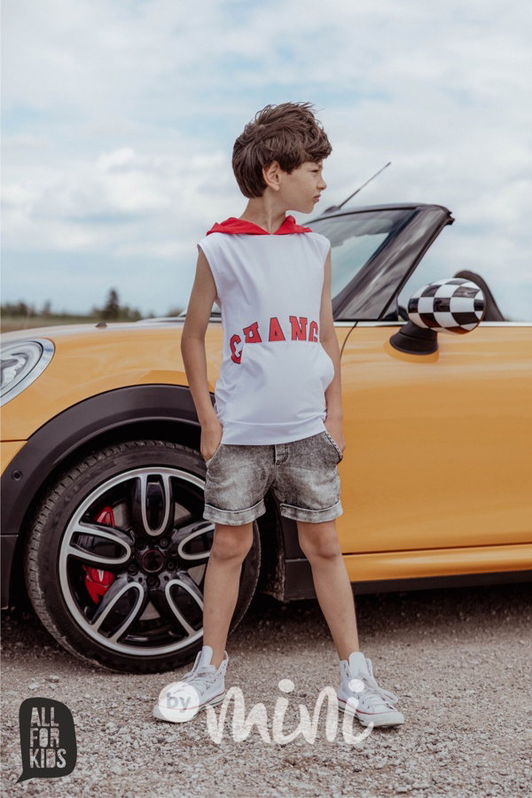 AFK hoodie tílko CHANGE white/red