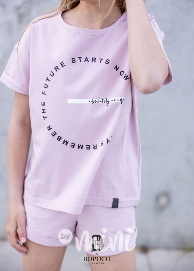 Mini me kraťasy pudr růžové