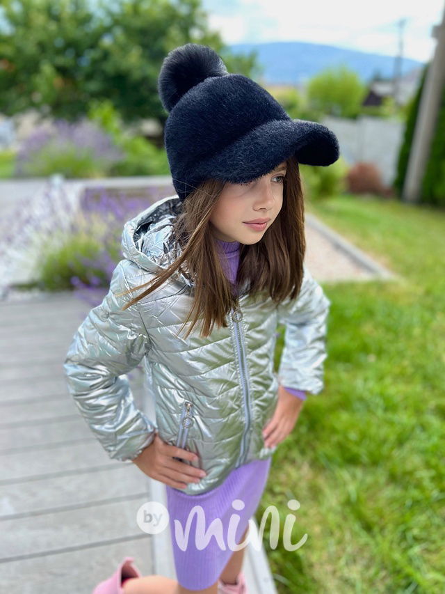 Silver metalická přechodová bunda