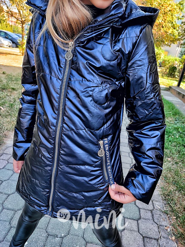 Metalická bunda/kabátek ENJOY LIFE blue