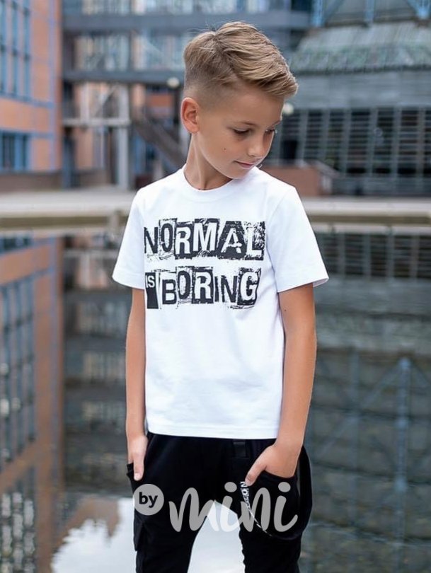 KIZ triko Normal is boring bílé