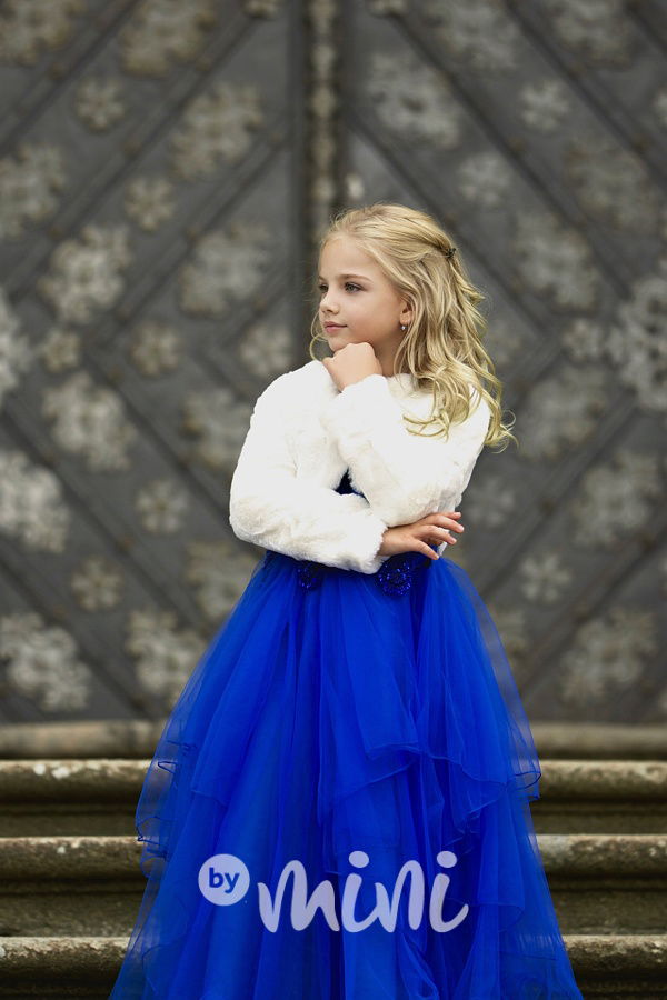 Teplé chlupaté bolerko bílé