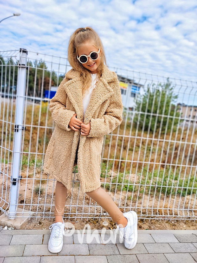 Eco leather thermo legíny béžové