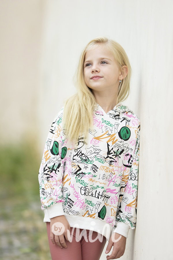 Mikina graffiti white