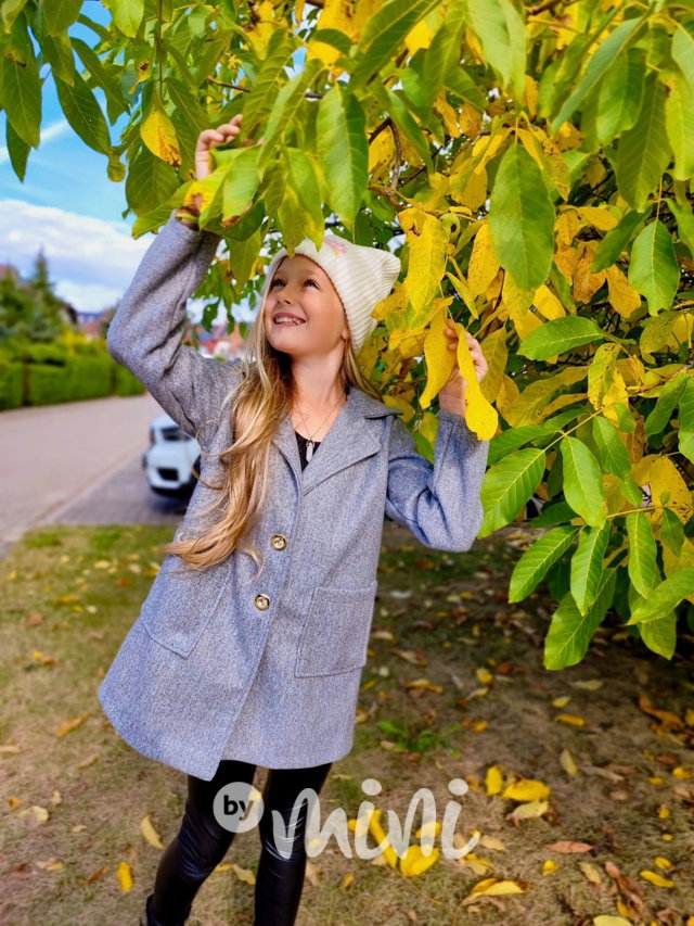Flaušový sporty kabát grey