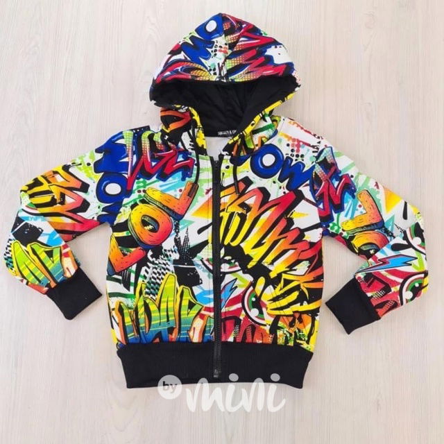 Vyteplená street art mikina