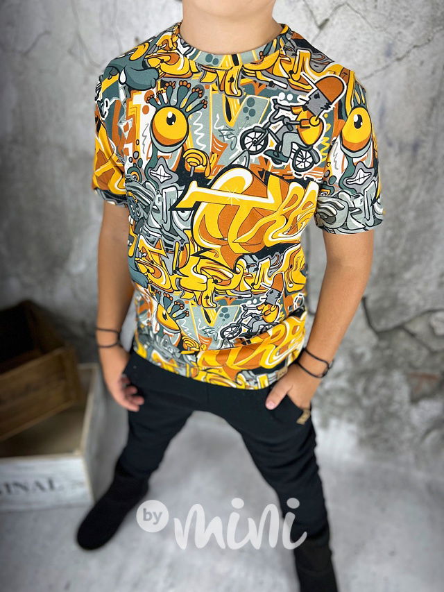 Graffiti colors triko mustard