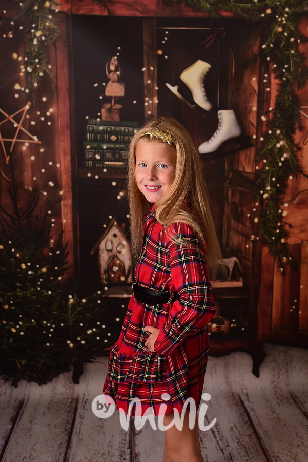 Red karo šaty s páskem