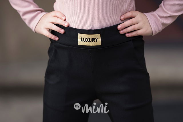 Luxury černé stretch kalhoty