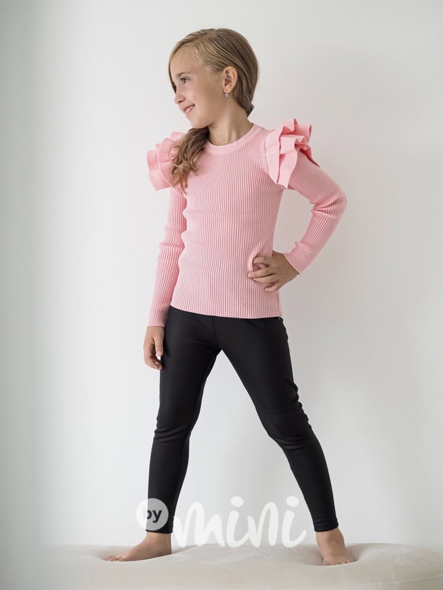 Svetřík s volánky pink
