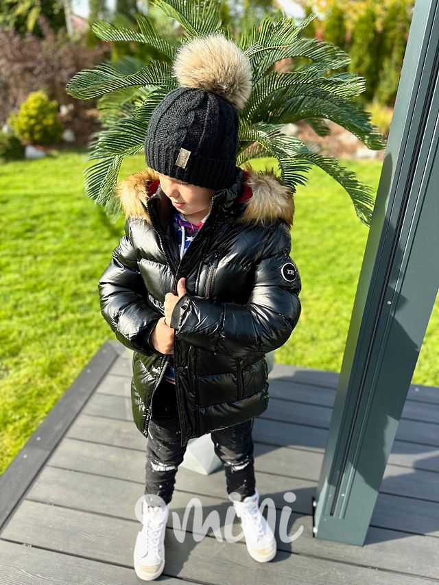 Zimní metalická bunda černá