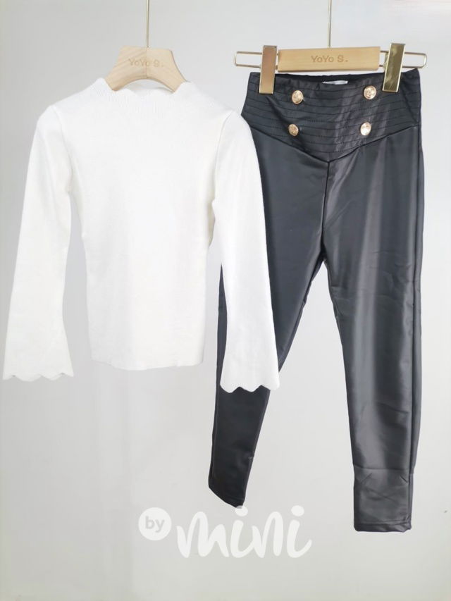 THERMO eco leather kalhoty