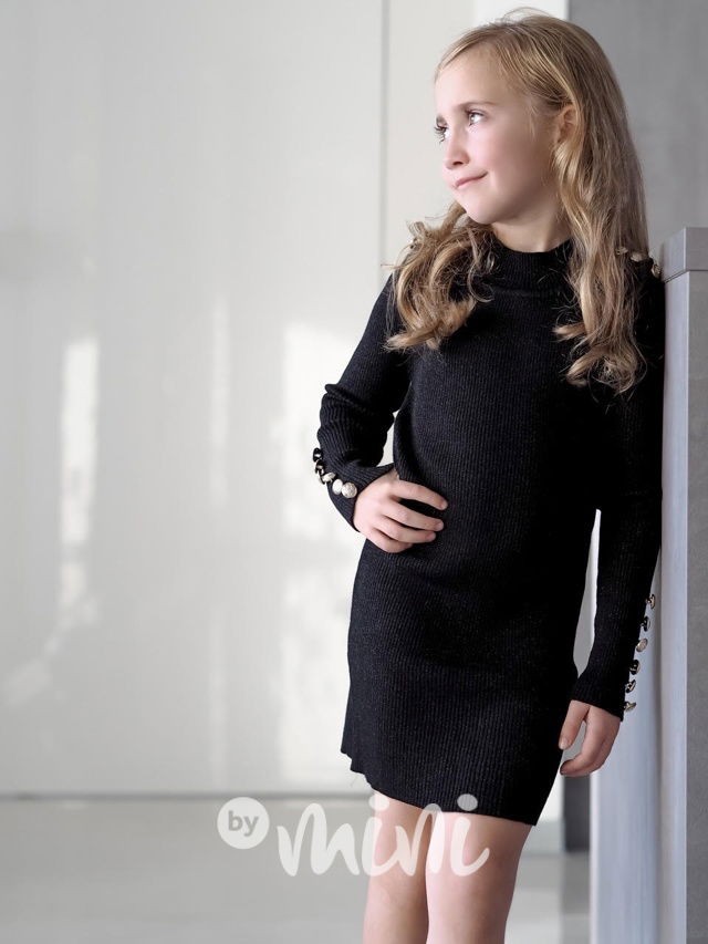 Silver shine svetrové tunikošaty