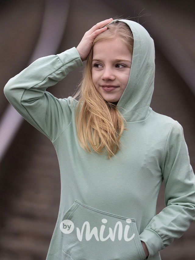 Mint hoodie tunika