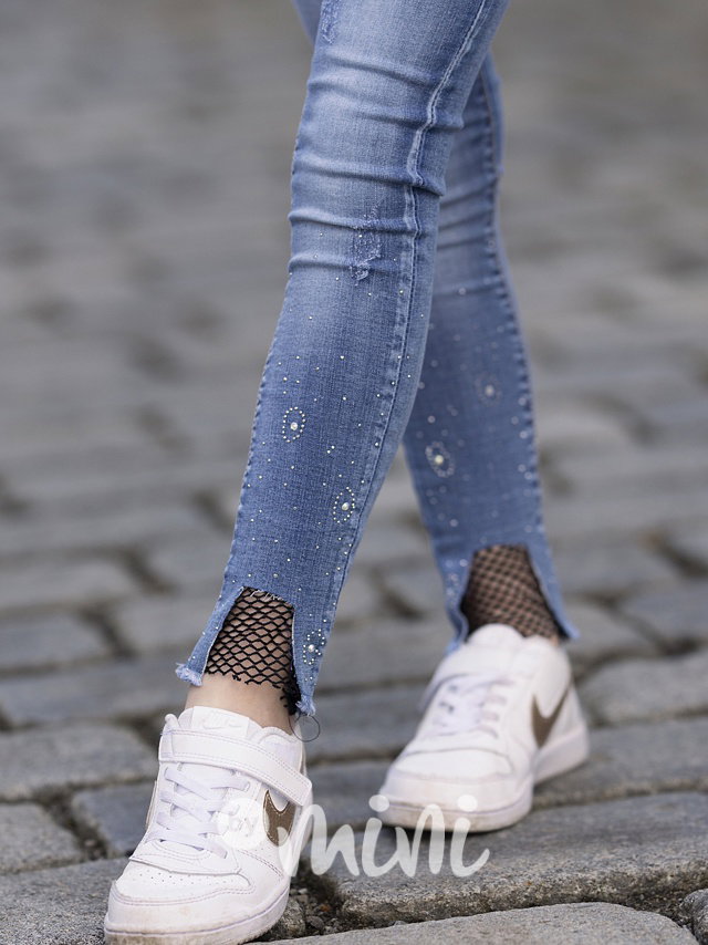 Stretch jeans jegginy s kamínky