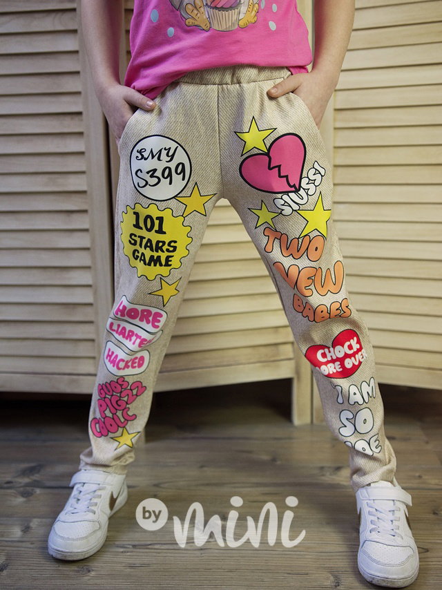 Stretch kalhoty CITY beige jeans