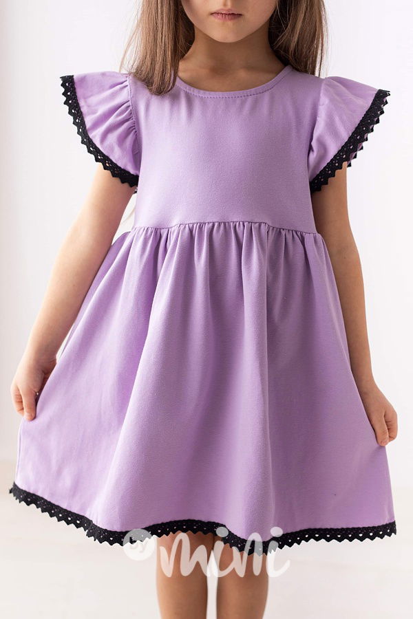 Lily Grey romantic boho šaty s krajkou lila