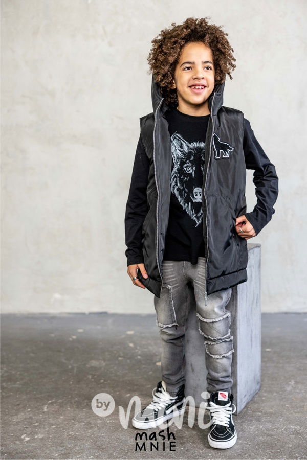 Mash Mnie jeansy dark záplaty