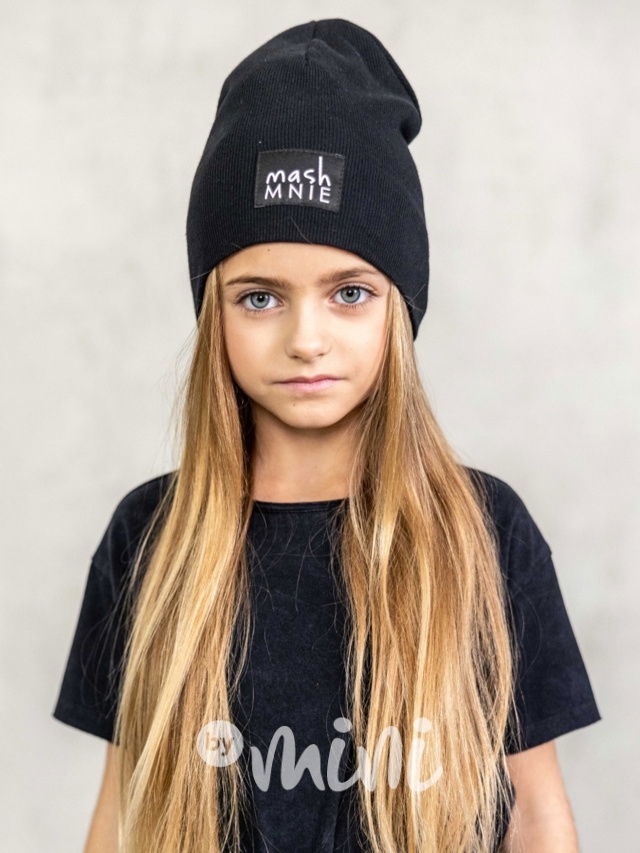 MASH MNIE žebrovaná čepice černá